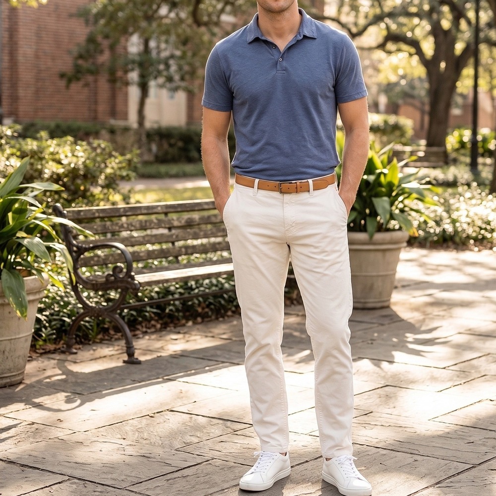 Zara Man Basic Collection Classic Chino Pants Mens 32 White Slim Fit Minimalist